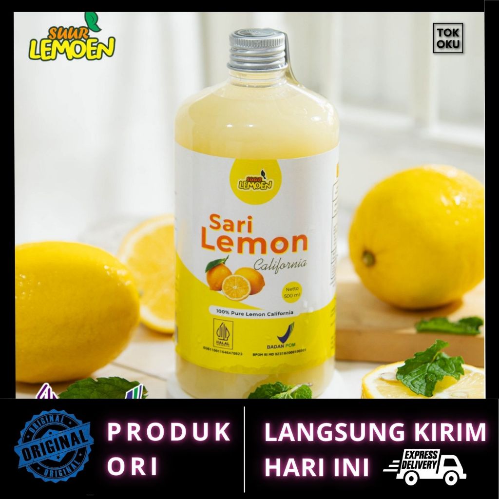 

Sari Lemon / Air Lemon Murni / Minuman Diet 250ml - 500ml | Lemon California By Suur Lemoen ID