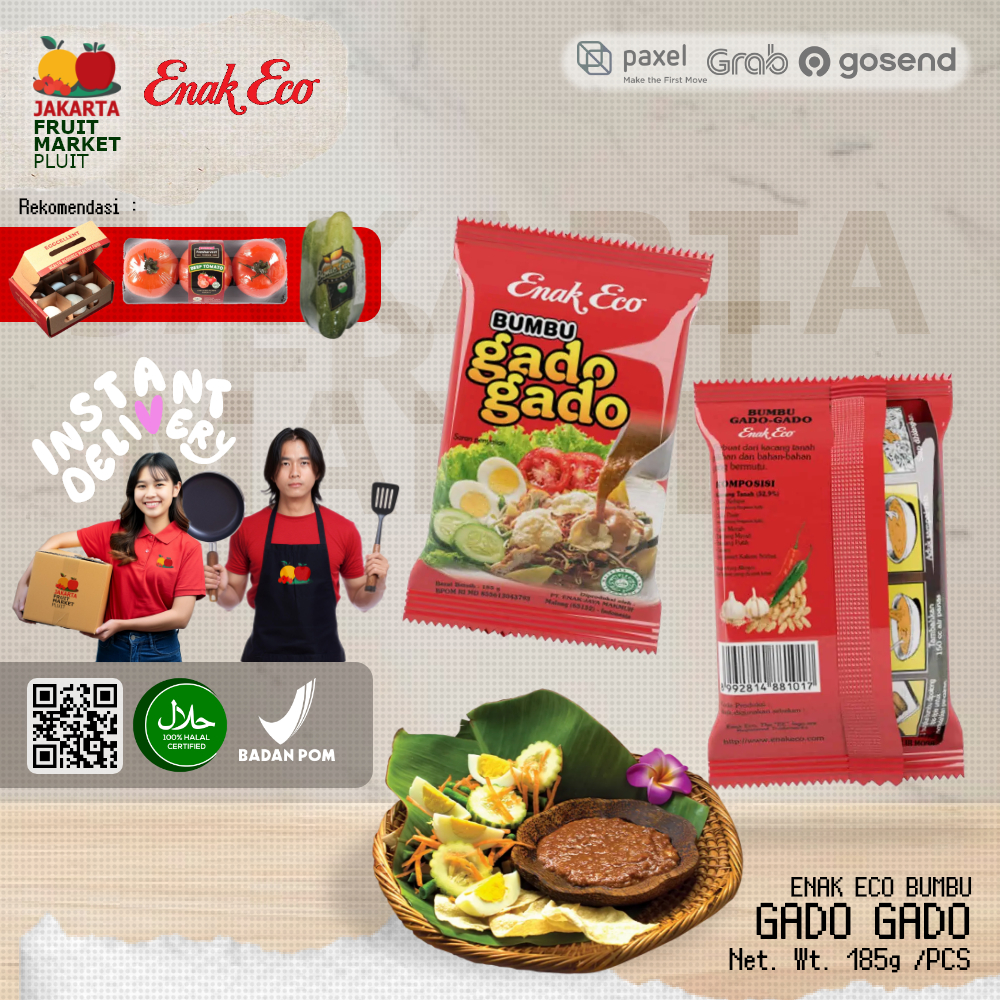 

ENAK ECO GADO GADO bumbu kacang masakan instant