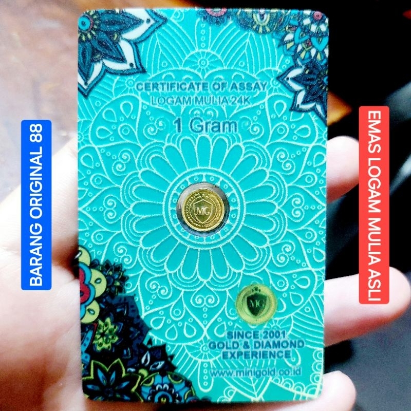 EMAS 1 GRAM ASLI MINIGOLD BISA PEY LETER TERMURAH CASHBACK DISKON 24 KARAT LOGAM MULIA BARU MINI GOL