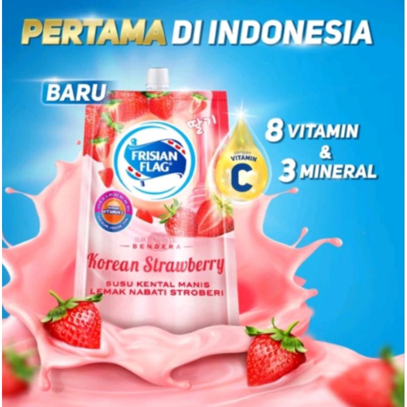 

SUSU KENTAL MANIS FRISIAN FLAG KOREAN STRAWBERRY 260 GR