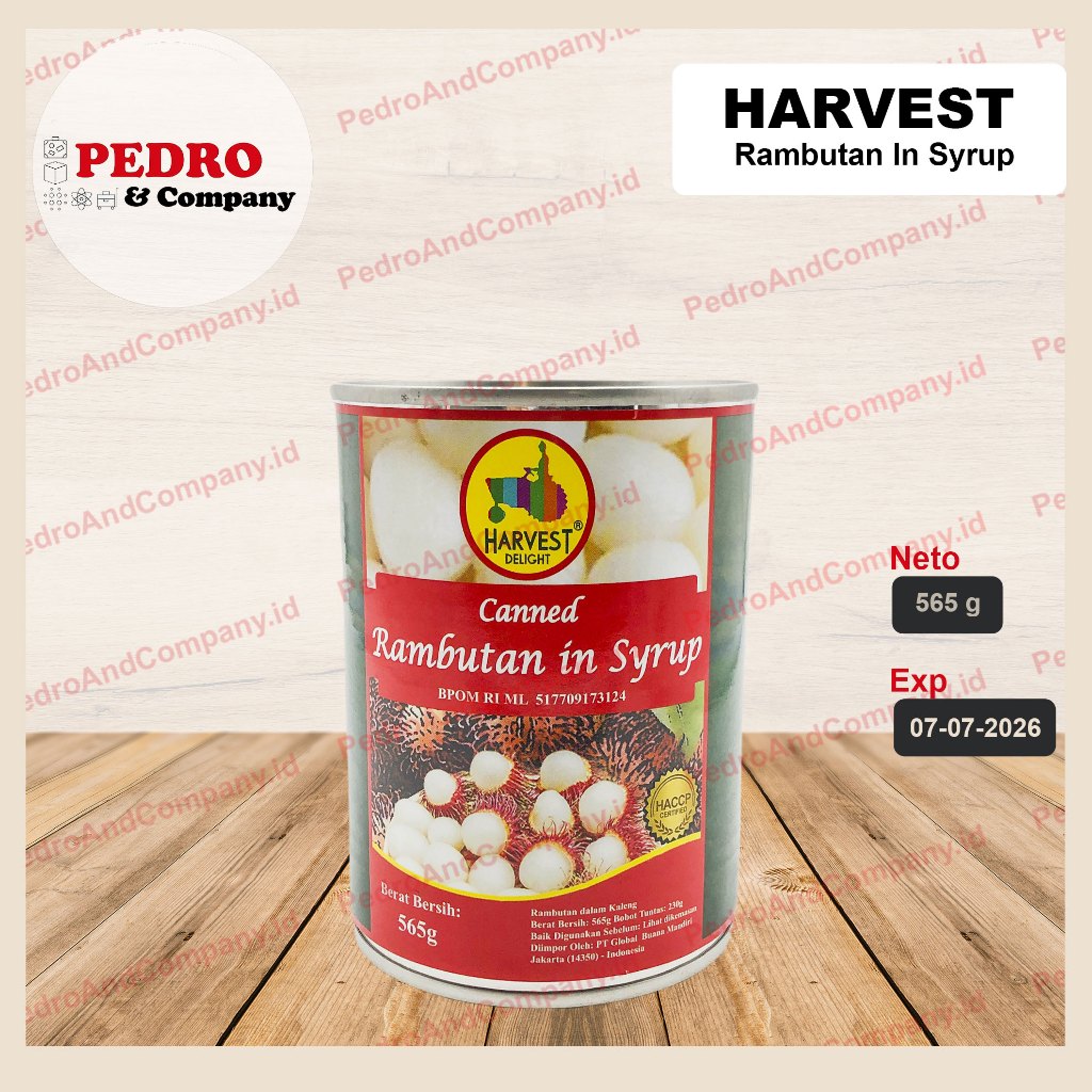 

Harvest delight canned rambutan in syrup 565 gram