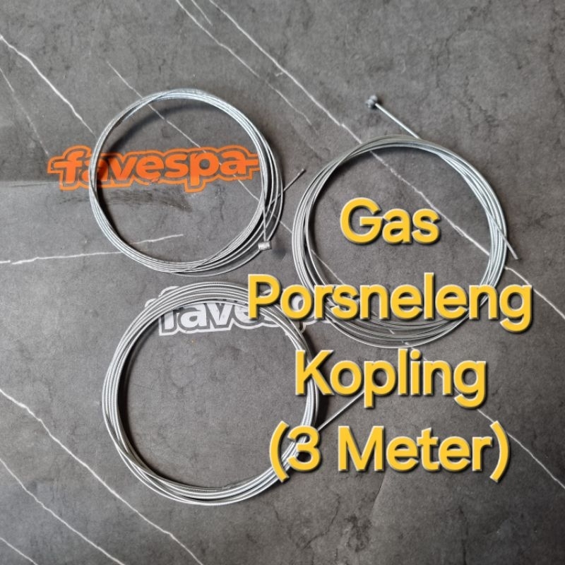 Kabel Gas Kopling Gigi Panjang 3M Vespa Racing