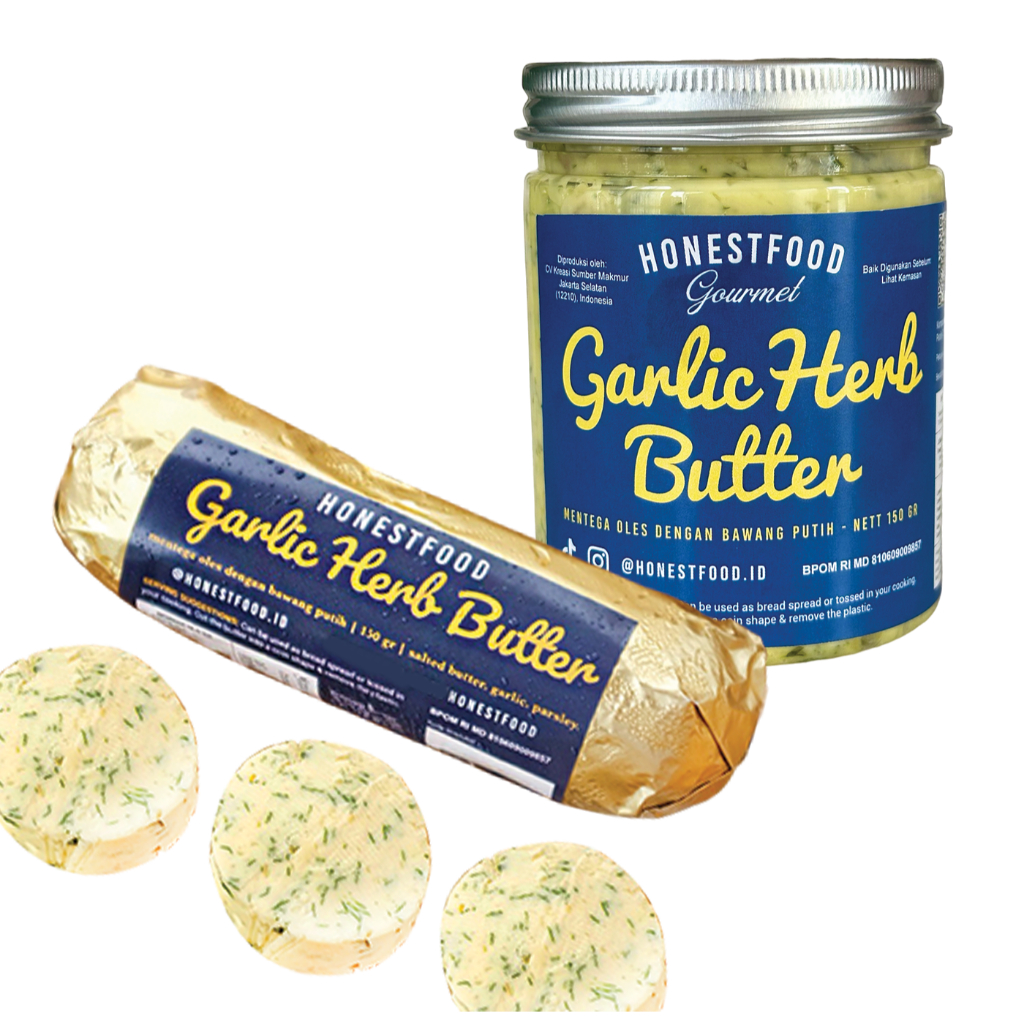 

HONESTFOOD Garlic Butter - Mentega Bawang Putih Premium, Olesan Roti
