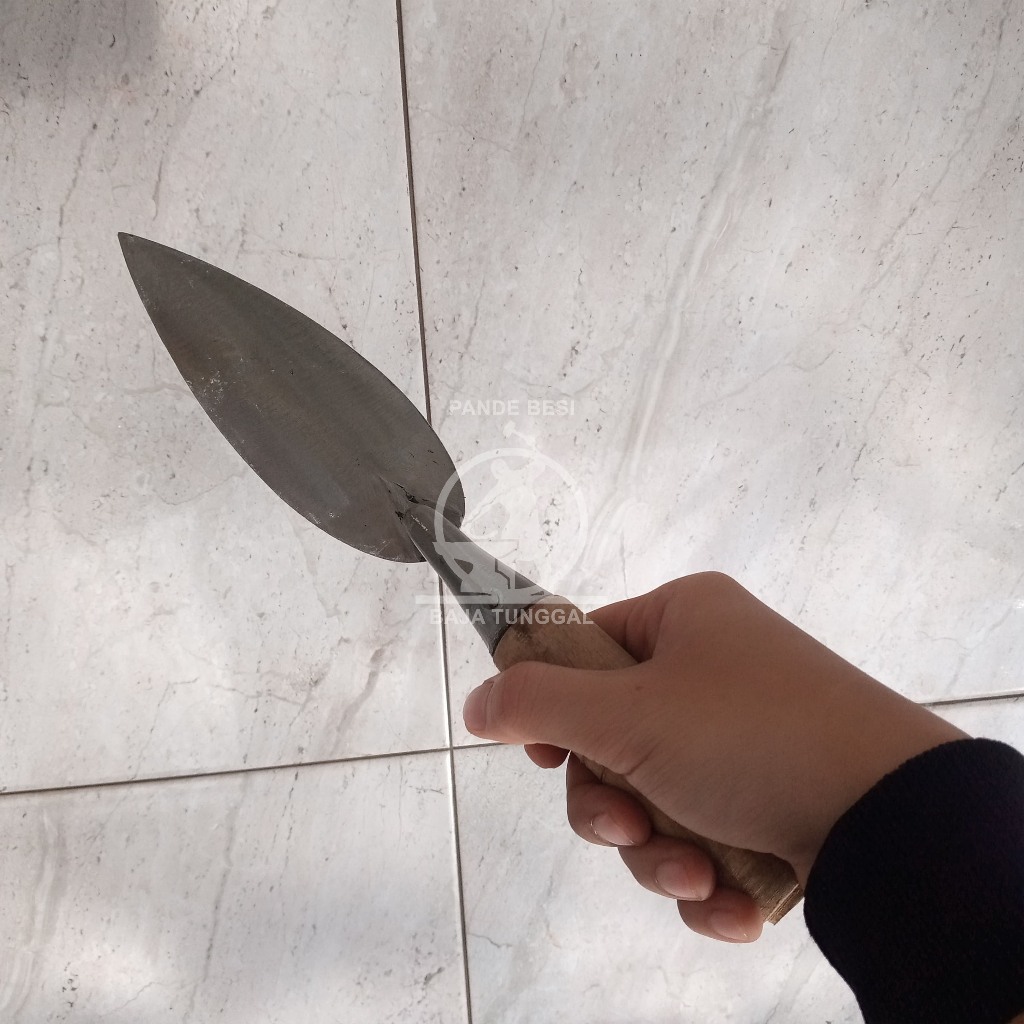 Cetok Semen Baja Tunggal Kecil Panjang / Sendok Semen Baja Asli