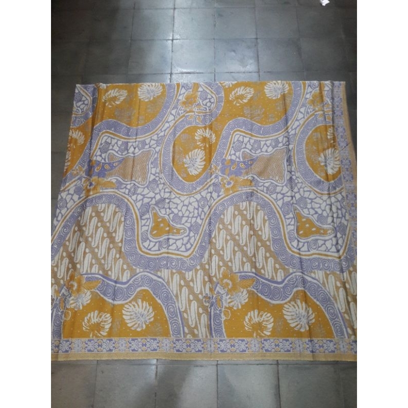 kain batik katun dobby premium motif abstrak ombak warna hijau lime
