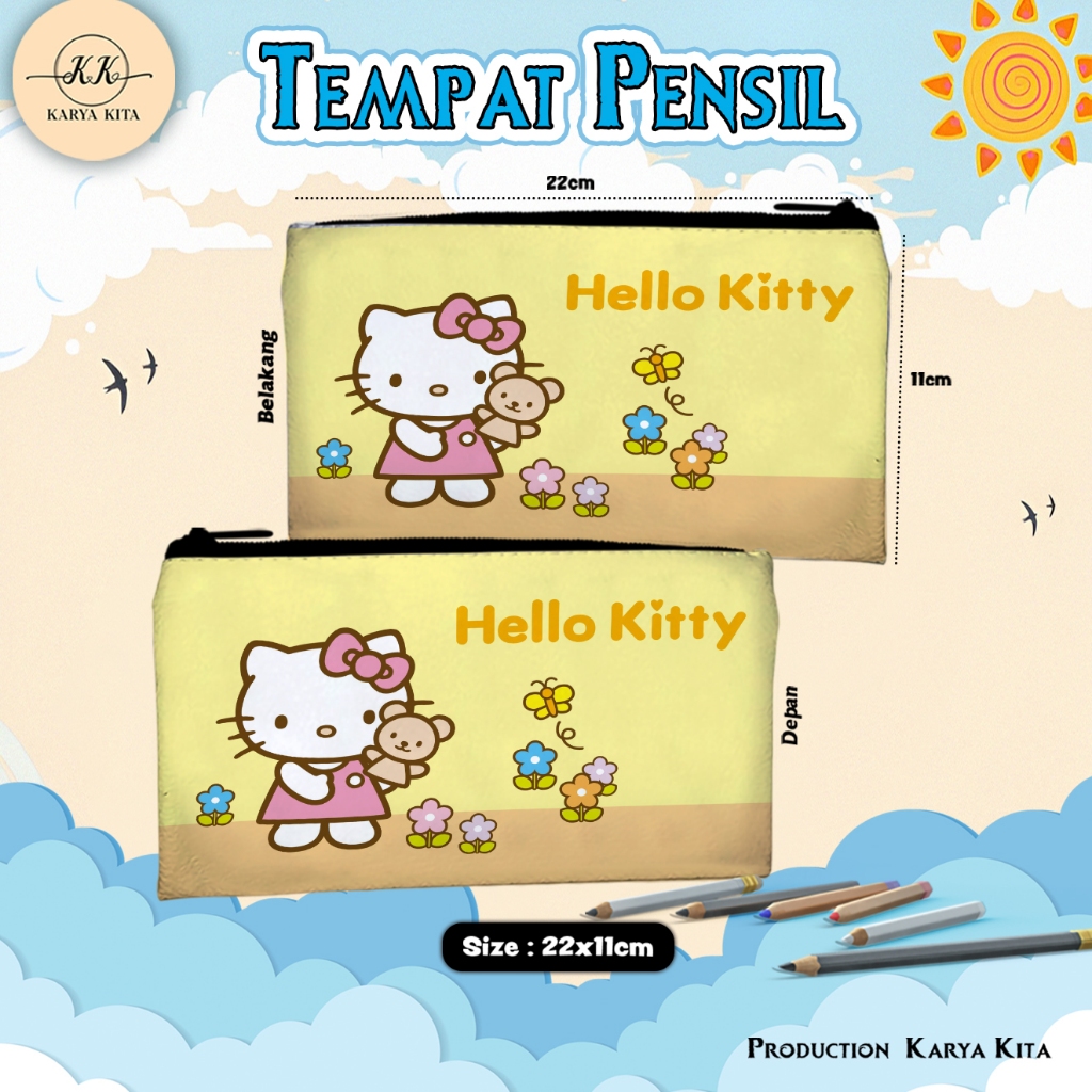 

Tempat Pensil Karakter Anime Anak Perempuan Hello Kitty Kode 05