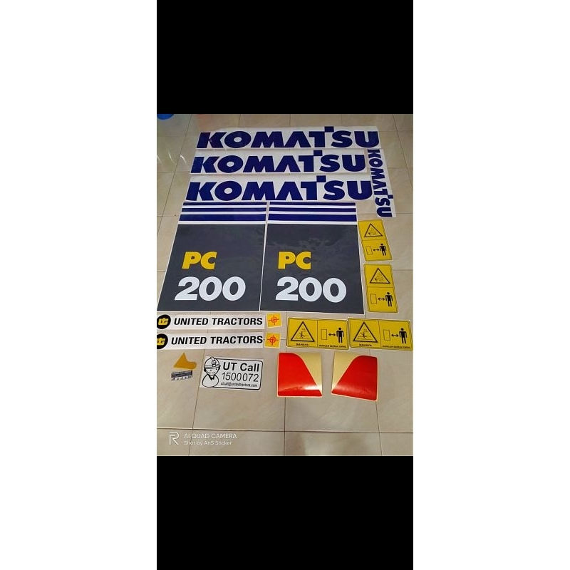 Stiker Alat Berat Komatsu PC200-7 Sticker Excavator Komatsu PC 200-7