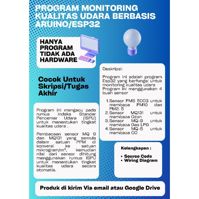 Source Code Esp32/Arduino Monitoring Kualitas Udara