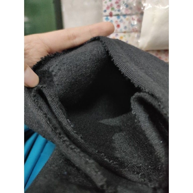 BAHAN KAIN FLEECE POLAR 1.8 METER EMEN SINGLE BULU HITAM