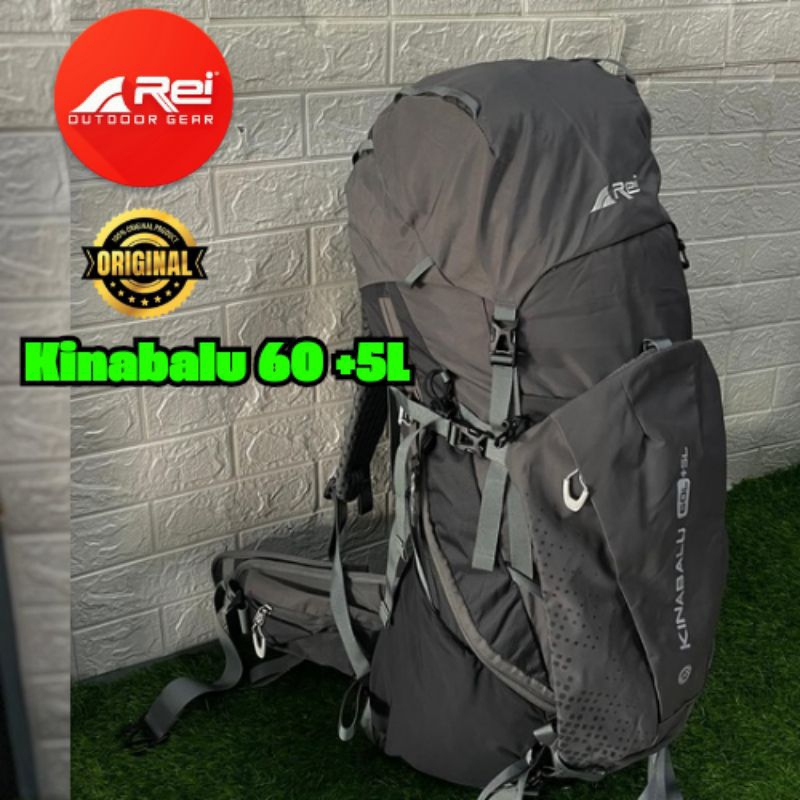 Tas Carrier Rei kinabalu 60+5L Original+Raincover