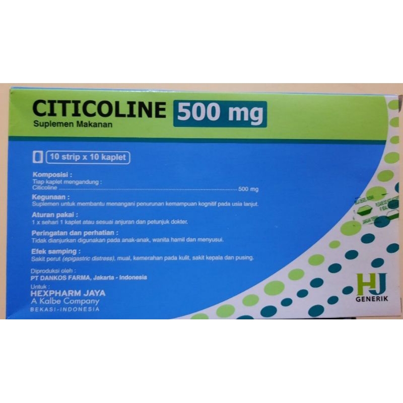 Citicoline 500 HJ Box isi 100 Kaplet