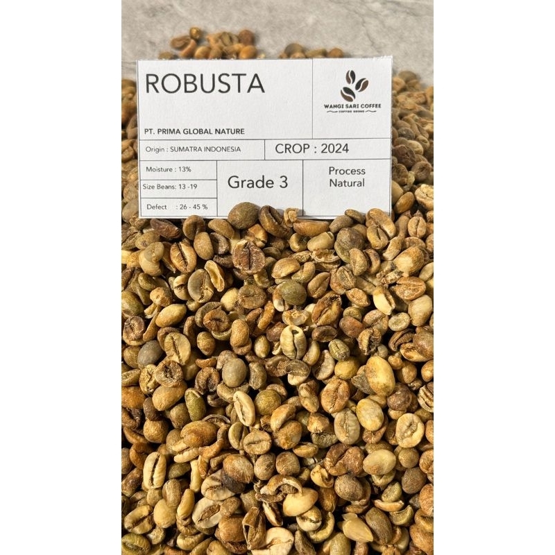 

Green Bean Asalan Robusta Lampung Grade 3 Biji kopi c