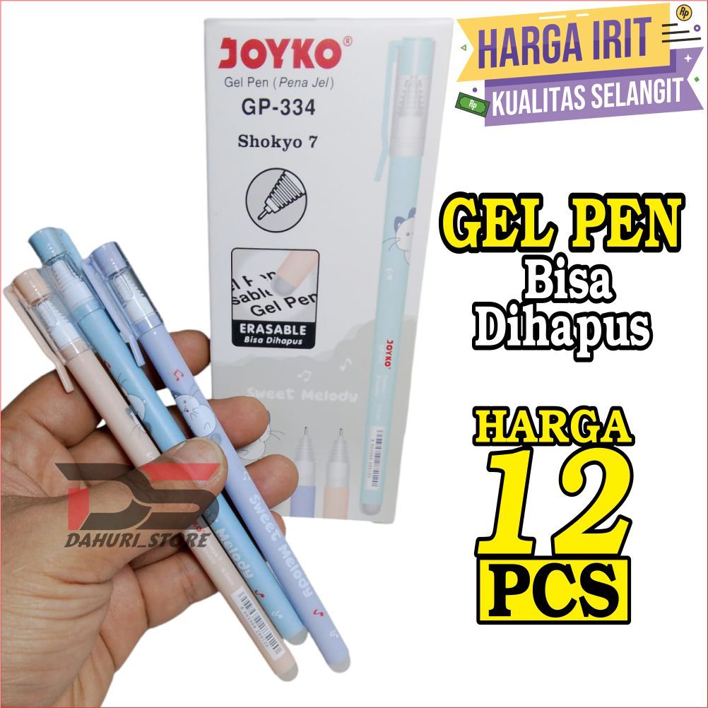 

PENA GEL BISA DIHAPUS GEL PEN JOYKO - Erasable Gel Pen GP 334 - Pena Bisa di Hapus