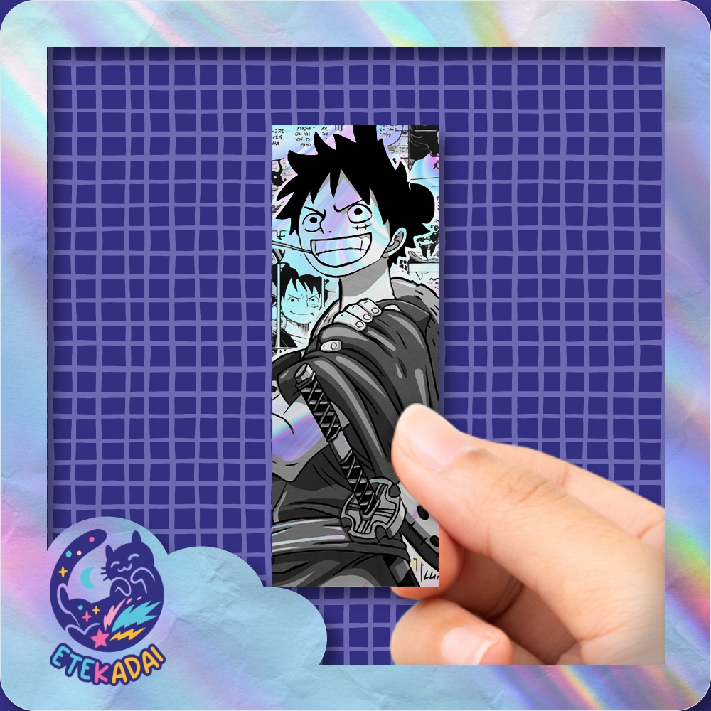 

Stiker Hologram Anime One Piece Luffy Comic