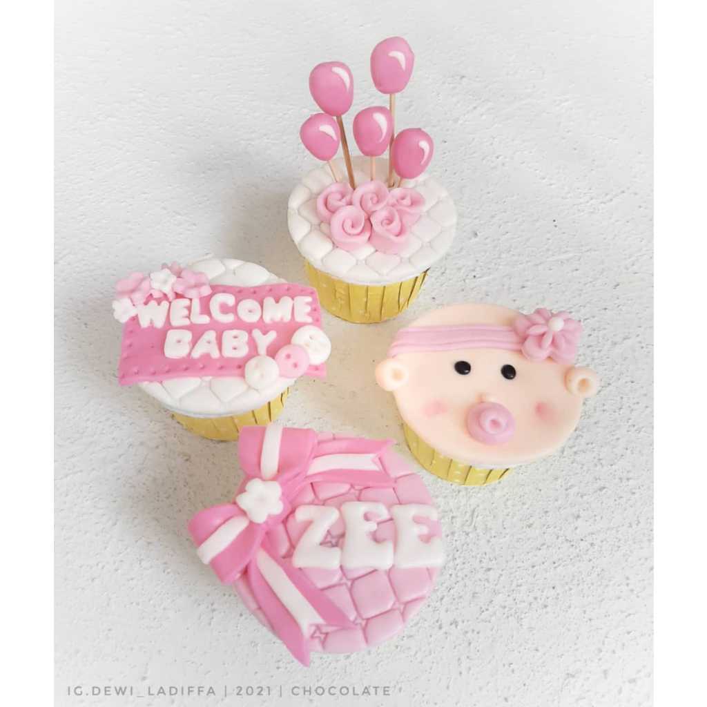 

Cupcake custom 1 set 4 Cupcakes cantik, unik dan lucu