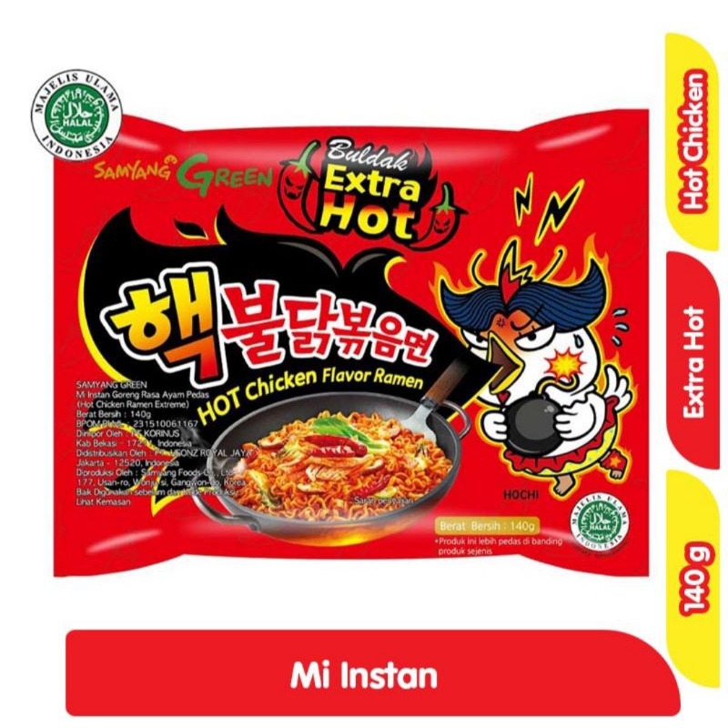 

SAMYANG Mie Instan Hot Chicken Ramen Buldak Extra Hot 140 g