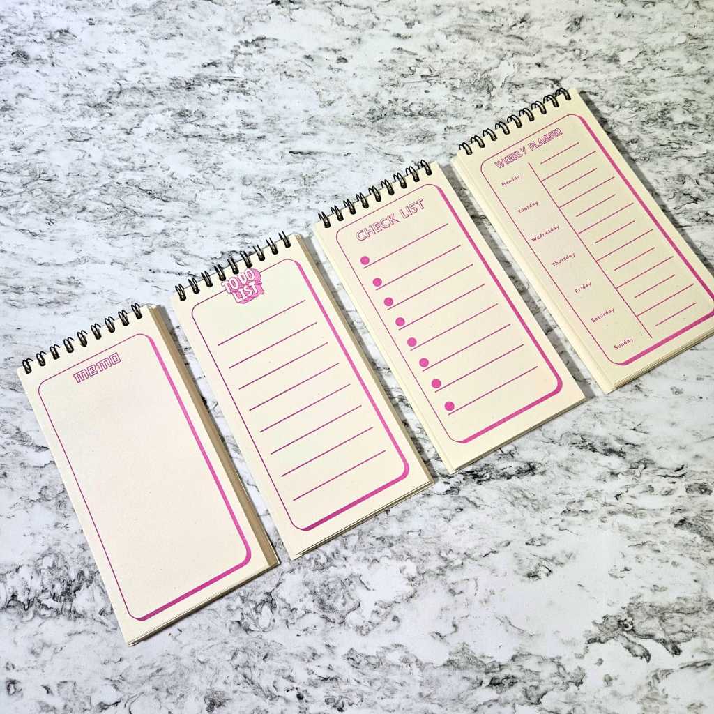 

[Spiral] Buku Agenda / Notebook Check List / Weekly Planner / To Do List / Memo / Buku Agenda Harian Mingguan