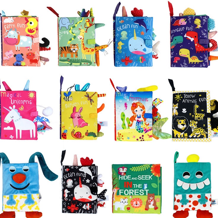 86IA4281 Soft Book Baby Newborn  High Contrast Soft Book  Buku Bantal Bayi