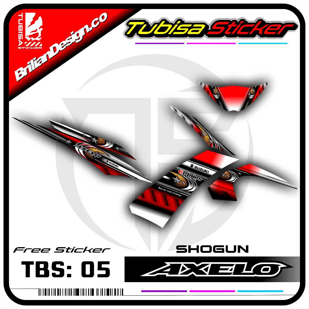 Sticker Striping Variasi Axelo - Stiker Striping Motor Axelo Motif Racing. TBS.05