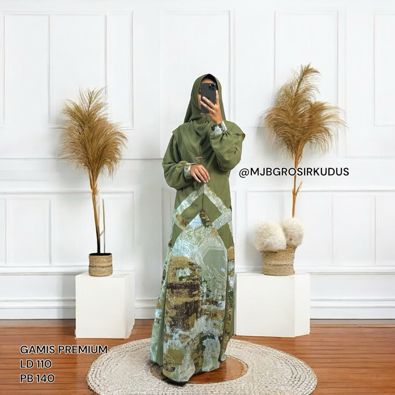 SYARI SET HIJAB CERUTY LABEL MJB GROSIR KUDUS GAMIS MUSLIM KEKINIAN
