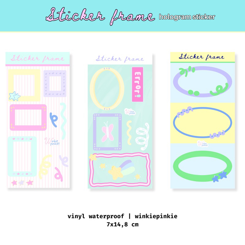 

stickers frame | holo sticker | deco sticker | winkiepinkie!