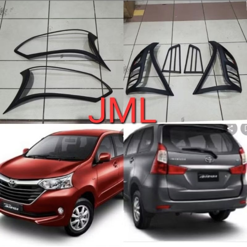 Paket garnish lampu hitam doff Grand Avanza  Xenia Veloz 2015-2018.