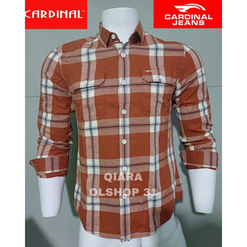 KEMEJA PRIA CARDINAL JEANS ORANGE