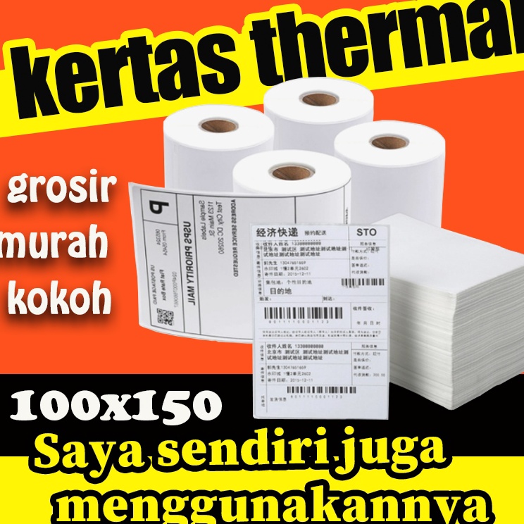 

kertas thermal 1x15 Sticker Label ISI 5 pcs Label Kertas Tidak Luntur Lem Kuat mura KKYV8418