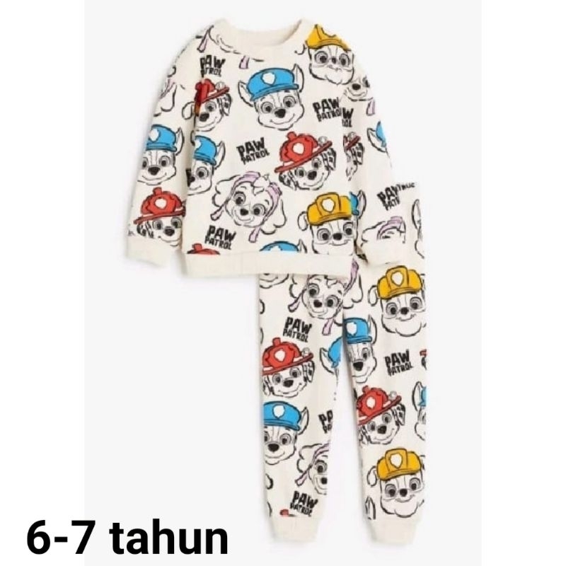 Sale Setelan anak laki cowo HM hnm 6 7 tahun set sweater jogger Paw patrol
