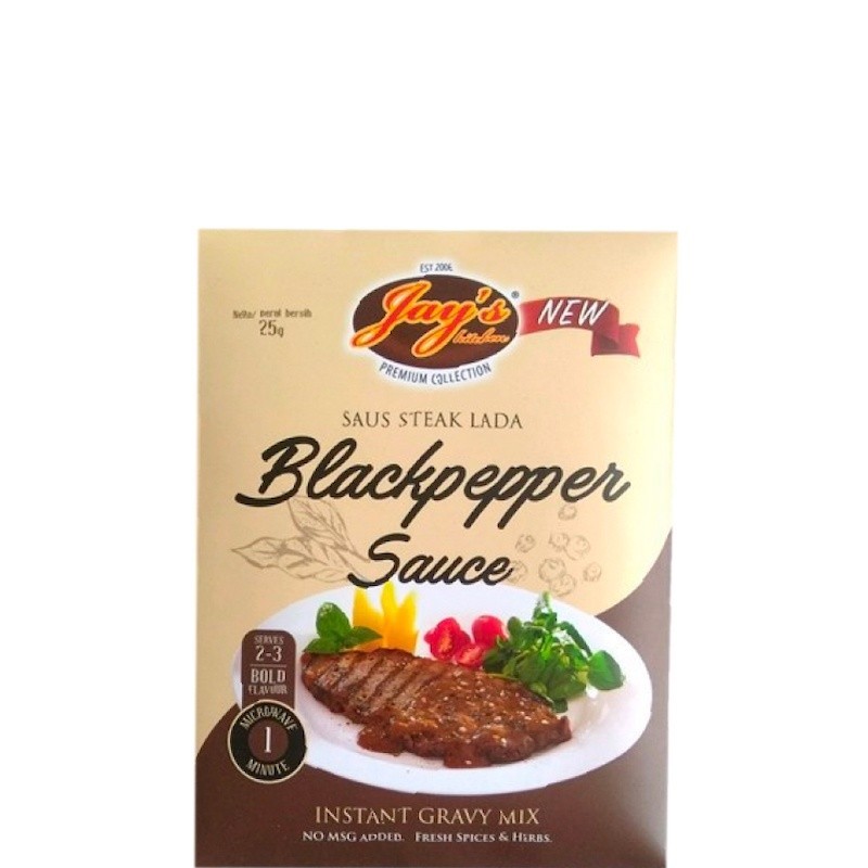 

Jay's Black Pepper Sauce Saus Steak Lada hitam 25 gr grill master
