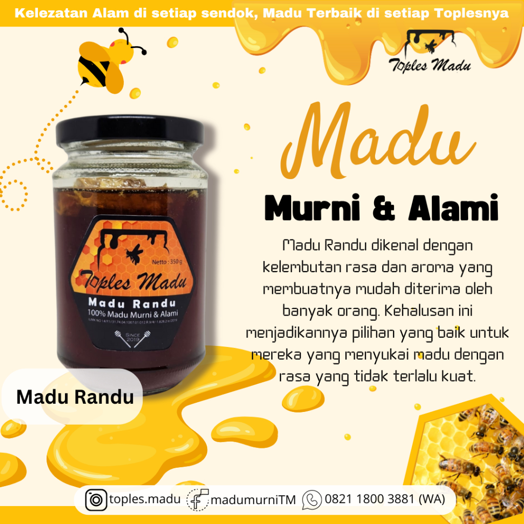 

Madu Randu Murni 350gr