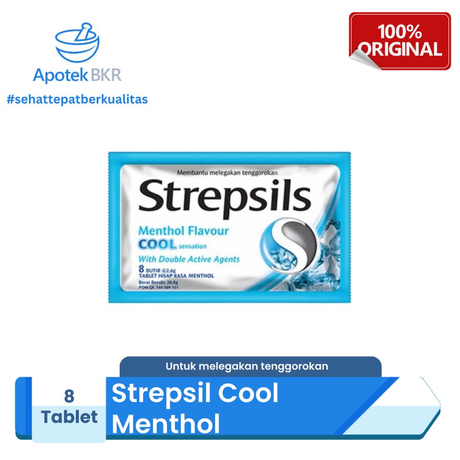 

Strepsils Cool Menthol 8s - Permen Pelega Sakit Tenggorokan