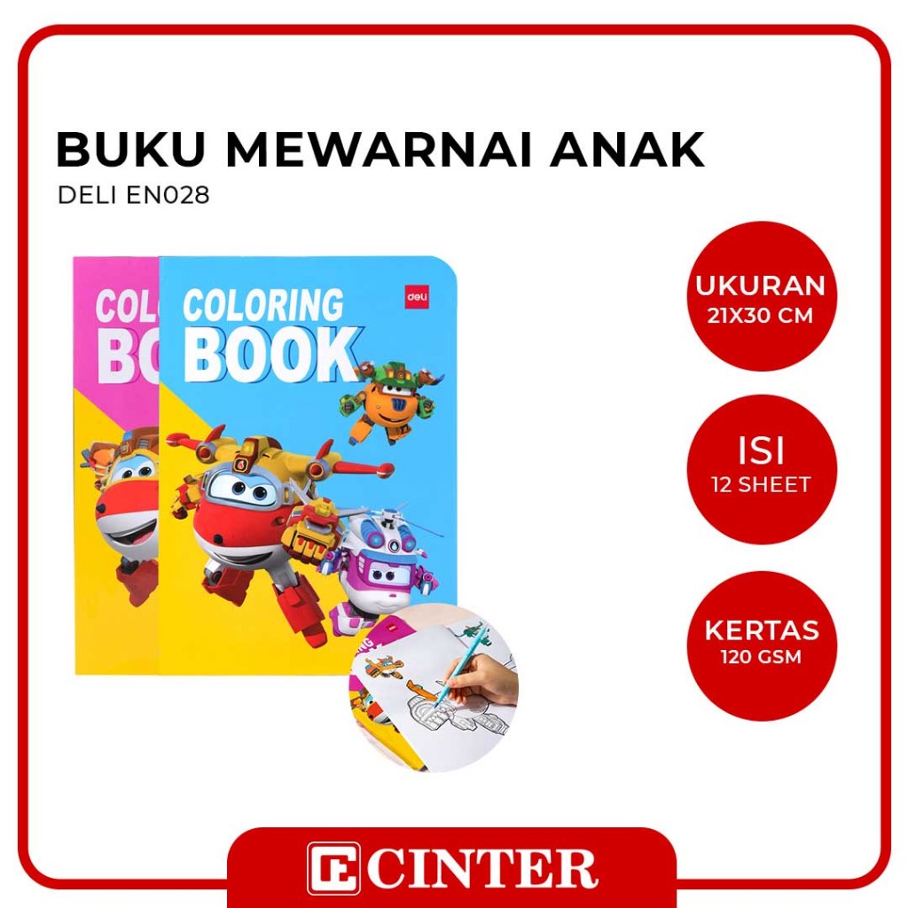 

DELI - BUKU MEWARNAI ANAK EN028 210MMX297MM SUPER WINGS