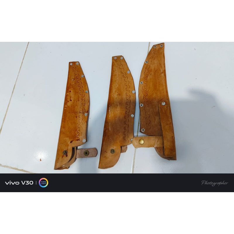 sarung pisau bahan kulit asli.. pb 20 cm