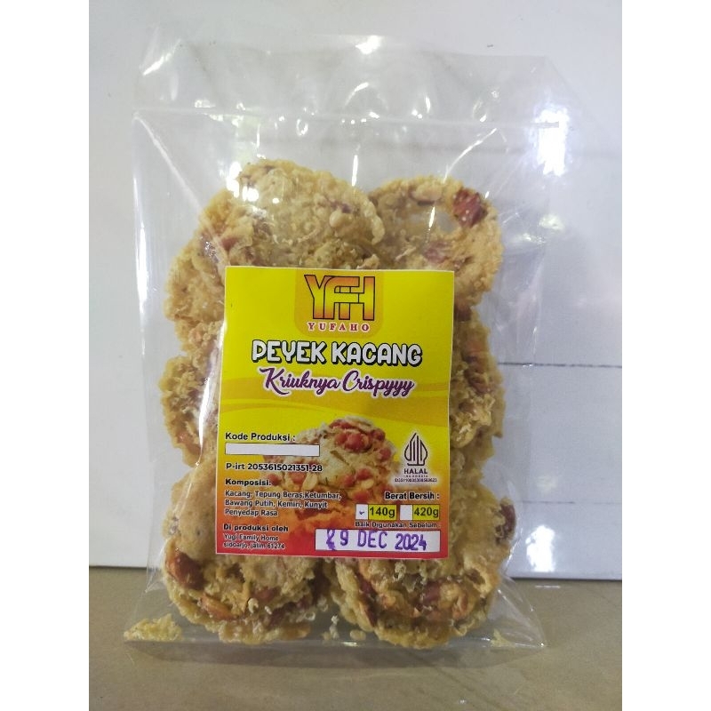 

YUFAHO Camilan Peyek Koin Kacang 140 g