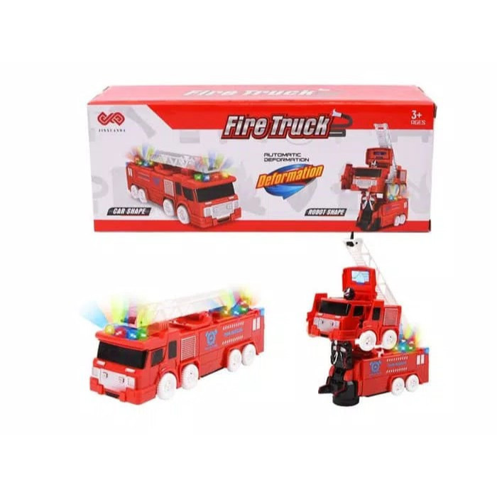 Mainan Mobil Pemadam Kebakaran Deformation Bisa Berubah Jadi Robot