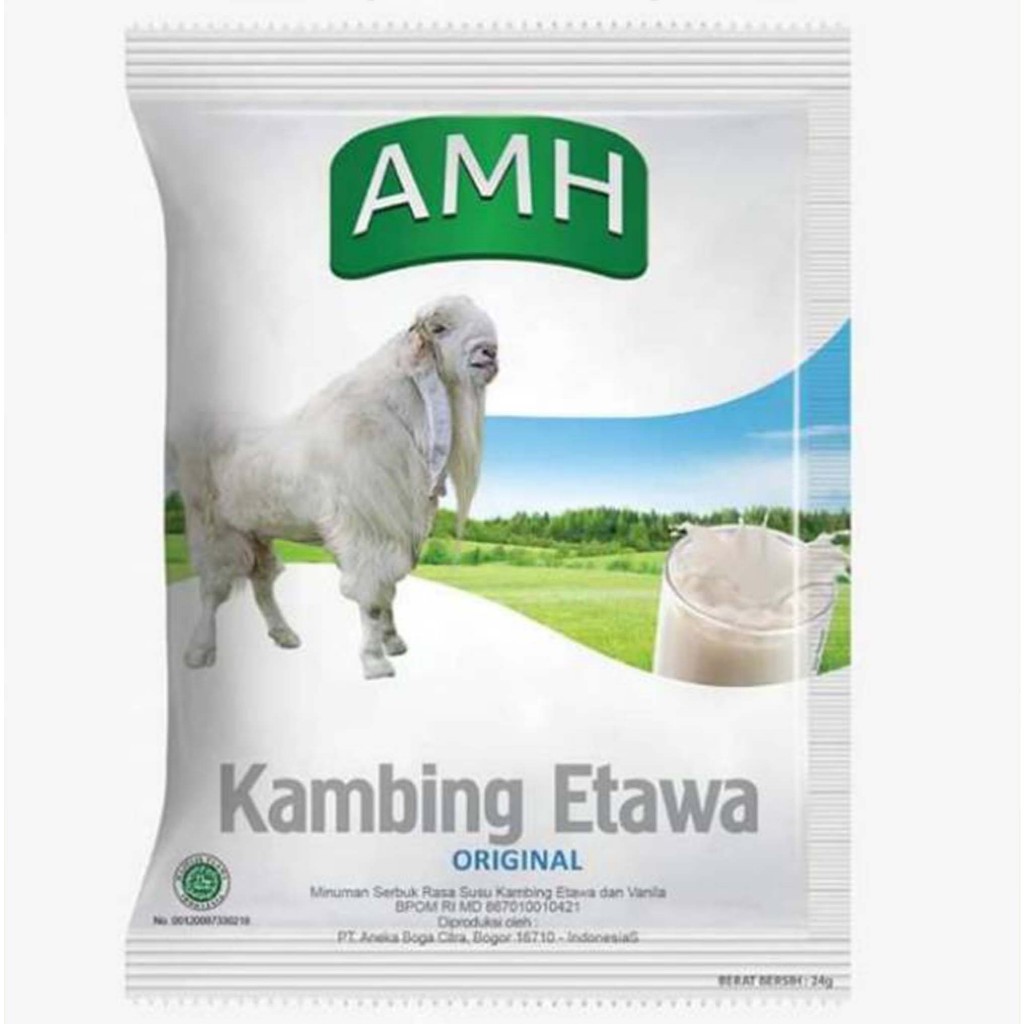 

Susu Bubuk Kambing Etawa AMH Original (1 box isi 10 sachet)