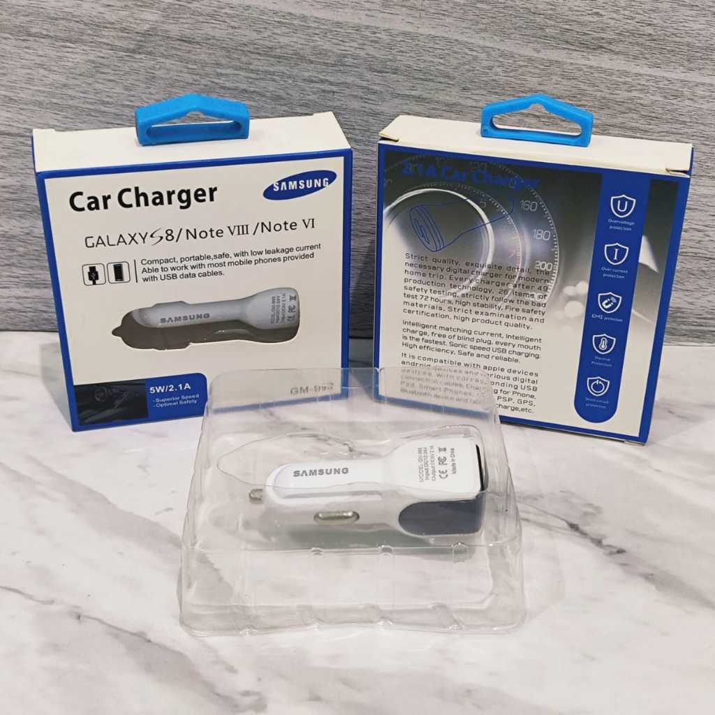Car Charger Samsung S8 / Batok Saver Samsung S8 5W Pengisi Daya HP Charger Mobil Doubel Port Usb