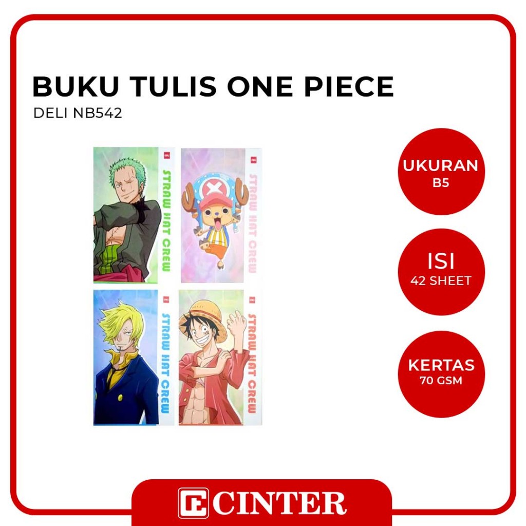 

DELI - BUKU TULIS SEKOLAH BOXY NB542 42 SHEET EDISI ONE PIECE - 3 (LEGENDARY)