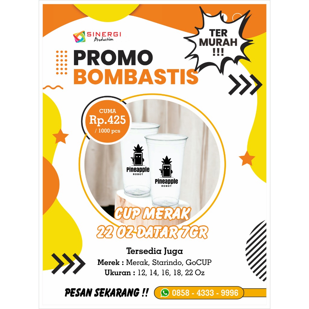 cup 16oz merek merak wasis