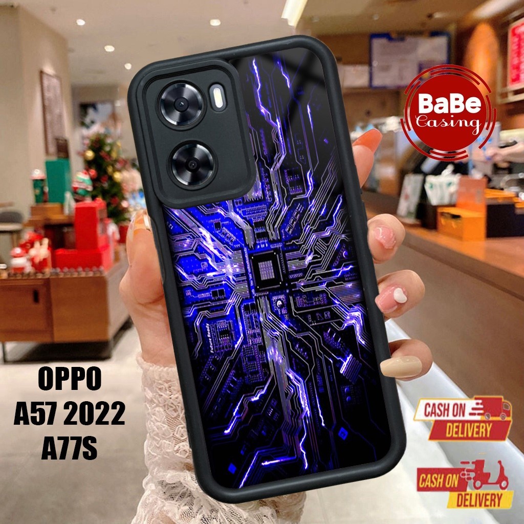 Case Oppo A57 2022 Casing Oppo A77S Mesin Terbaru Hardcase softcase Glossy Terlaris Babecasing