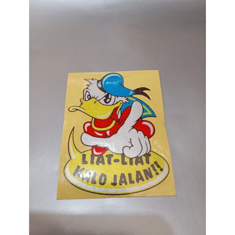 

stiker gambar bebek liat-liat kalo jalan