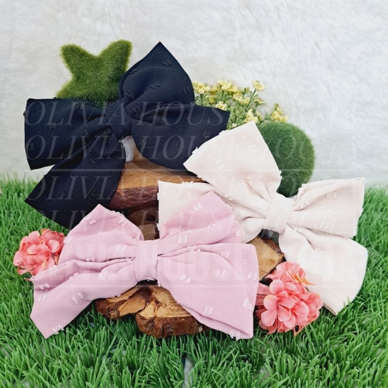 Jepit Rambut Pita Polos Jepit Rambut  Pita Besar Hair Clip Ribbon