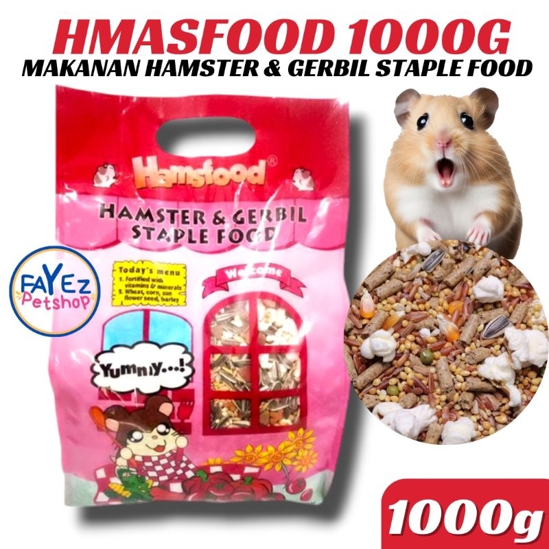 Hamsfood 1000g / Hamsfood 1kg makanan untuk hamster & gerbil staple food