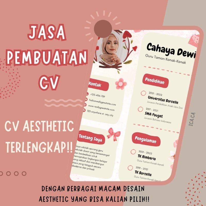 

Desain CV | CV Aesthetic | CV ATS | Surat Lamaran Kerja | Bisa Pilih Desain - Full Revisi Sampai Puas!!