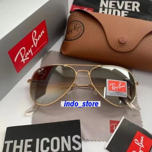 Rayban aviator brown gradient original