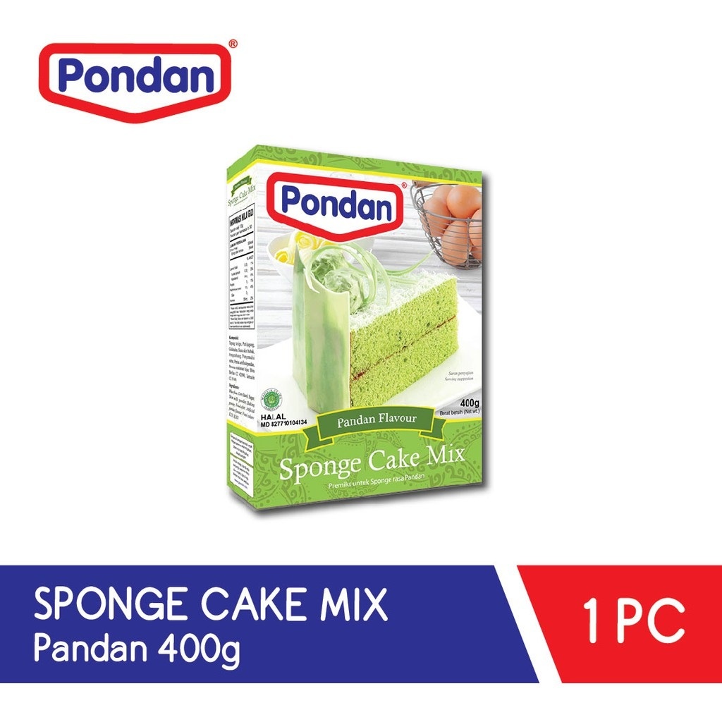 

PONDAN SPONGE CAKE MIX 400 GRAM RASA PANDAN