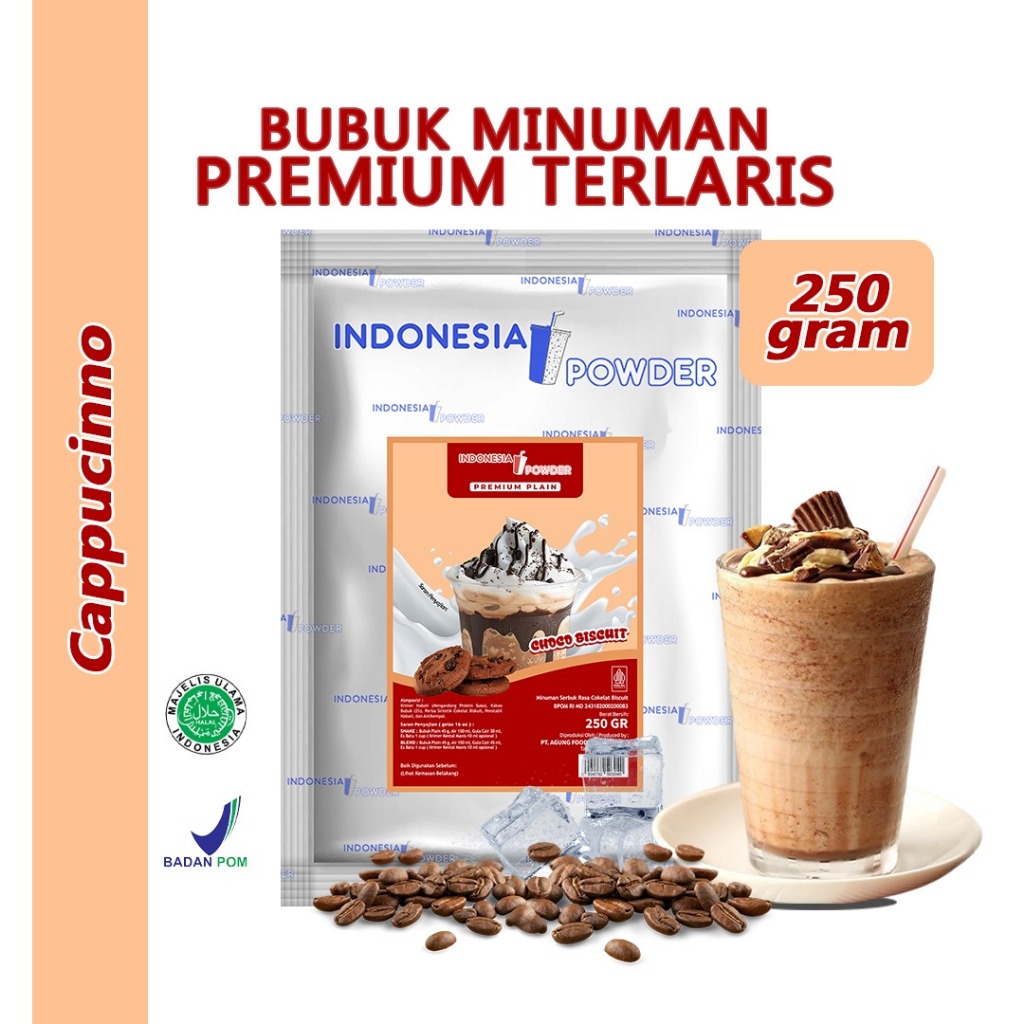 

NUSANTARA Bubuk Minuman Instant Premium Plain Tanpa Gula Horeca Rasa Cappuccino / Kapucino 250 Gram Omura Powder