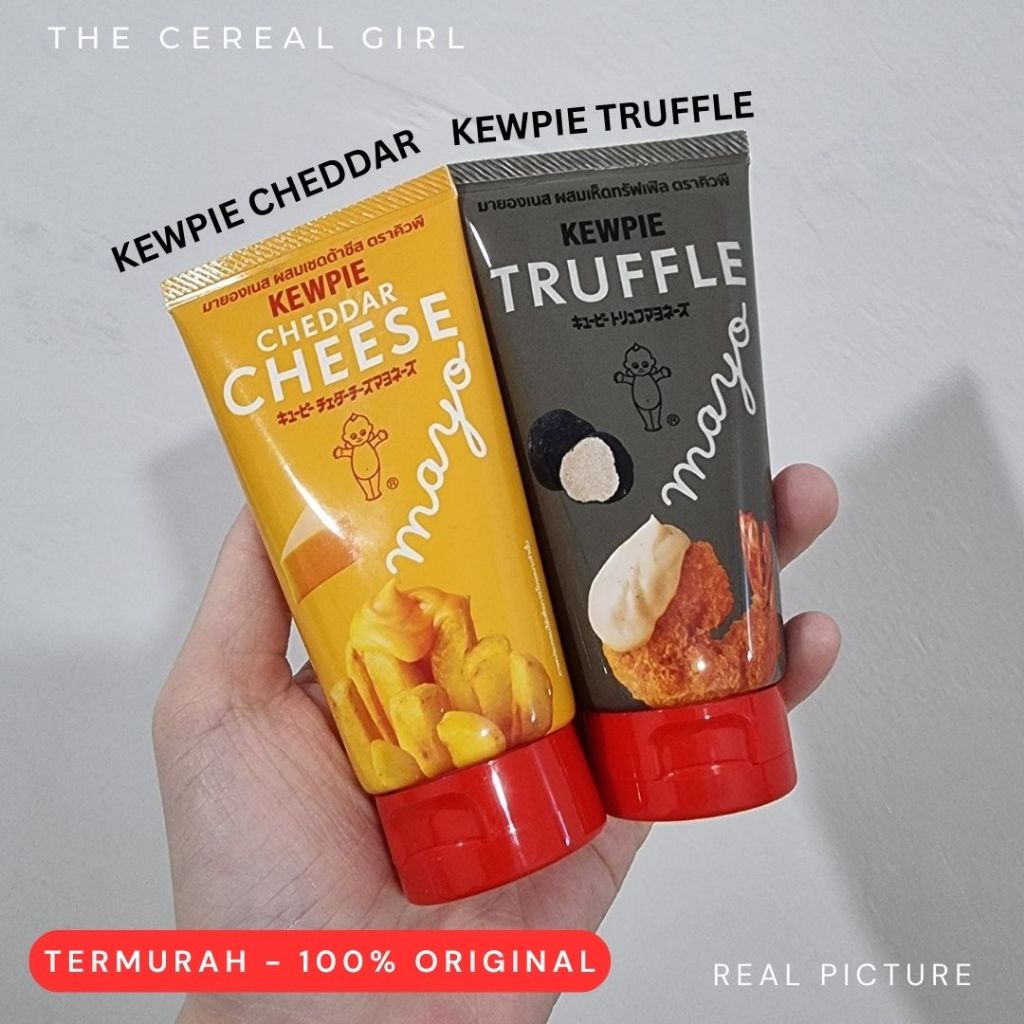 

[KONDISI BARU - 100% ORIGINAL] KEWPIE Truffle Mayo 90gr/ KEWPIE Cheddar Cheese Mayo 90gr