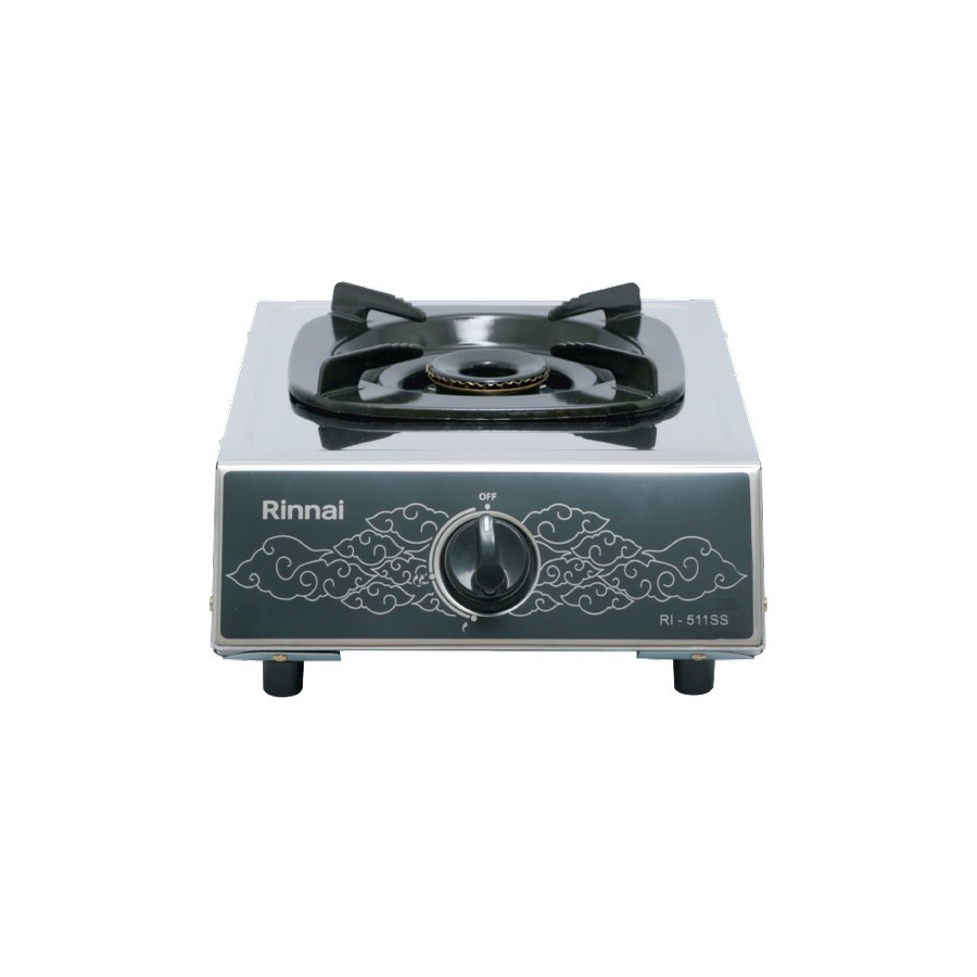 KOMPOR GAS RINNAI/ 1 TUNGKU/ 511S/BODY STAINLESS